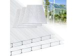 Jopassy 10X Lastre A Doppia Parete 8 Mm Tagliate Su Misura 121X60,5 Cm Policarbonato 7,3M² Resistente Ai Raggi Uv Trasparente Lastre A Doppia Parete Per Serre Lastre A Più Pareti