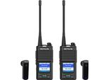 Retevis RB658 Ham Radio, Walkie Talkie Con Controllo App Vox, 1800 Mah, Schermo Da 1,77 Pollici, Con Auricolare Bluetooth Per Flotte, Viaggi Di Gruppo