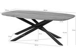 MASSIVMOEBEL24 | Tavolo Da Pranzo In Legno Di Acacia 200X100X76 Laccato Naturale Gambe Mikado Rotonde
