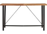 Tavolo Da Bar 180X70X107 Cm In Legno Massiccio Di Acacia E Ferro