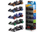 Hot Wheels 5 Auto Di Formula 1 Multicolore Multicolore Taglia Unica