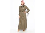 Cappotto Donna Trench Giacca Khaki 42 Cappotto Lungo V-672