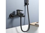 Emke Miscelatore Per Doccia Nero Opaco, Miscelatore Monocomando Per Doccia, Miscelatore Moderno Per Bagno, Miscelatore Monocomando Per Doccia Con Attacco G1/2, Miscelatore Elegante Per Bagno