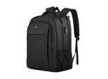 Zaino Grande - Idrorepellente - Borsa Per Laptop - 17 Pollici - Porta Usb - Antifurto - Lavoro In Viaggio - Nero