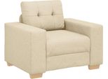 Vidaxl Poltrona Divano Crema 100X78X80 Cm Tessuto