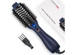 4 In 1 Spazzola Ovale Per Arricciare I Capelli, Spazzola Ionica Per Asciugare, Lisciare E Dare Volume, 1000 Watt, (Blu Di Prussia)