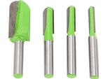 4PCS Core Box Bits Deep Round Nose 8Mm Shank Router Bit Cnc Woodworking Carving Milling Cutter