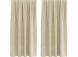 Vidaxl Tende Oscuranti 2 Pezzi Crema 140 X 175 Cm Velluto