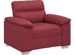 Vidaxl Poltrona Rosso Vino 100X81X84 Cm Pelle Finta