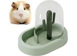 Mangiatoia Automatica Per Criceti, Mangiatoia Per Piccoli Animali, Accessori Per Criceti, Ciotola, Criceti, Uccelli, Piccioni, Pappagalli, Mini Ricci (Verde)