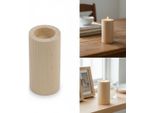Portacandele Rotondo 10Cm, Legno Decoupage