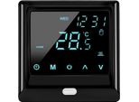 Wi-Fi Smart Thermostat 16A Digital Temperature Controller App Remote Control Weekly Circulation Programmable Electric Underfloor Heating With Large Led Touch Screen For Home School Office Hotel