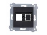 Coperchio Anteriore Per Presa Computer Senza Connettore Nero Metallizzato 255/14E Exen