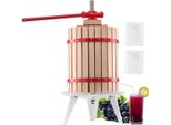 Vevor Sidro Pressa Per Frutta (18 Litri) Con Cesto In Legno Massiccio Con 8 Blocchi, Robusto Spremiagrumi Manuale, Pressa Per Sidro Pressa Per Mele Pressa Per Uva