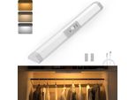 Wobane Luce Per Armadi Con Rilevatore Di Movimento, 3 Colori Da 2700K A 6000K, Luce Notturna A Led Dimmerabile, Striscia Luminosa Ricaricabile Usb Per