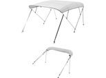 Bimini Top Copribarca - Tettuccio Parasole Per Barca Grigio Chiaro - 4 Archi 185-198Cm - Coperta Per Barche