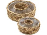 3.06 Anello Per La Semina Del Giacinto D'acqua Rivestito Di Pellicola - Set Di 2 / Circa Ø 36 E 30 Cm - Anello Per La Semina Del Giacinto D'acqua Naturale (Set Di 2)