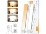 Suwin Armadio Illuminazione Led Sensore Di Movimento, Batteria Usb Ricaricabile Dimmerabile Sotto - Unità Luce Cucina Striscia Armadio, Scale, Specchio, W