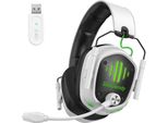 Cuffie Da Gioco Illuminate Rgb Con Microfono, 2,4 Ghz A Bassa Latenza E Bluetooth Per Switch, Cellulari, Pieghevoli, 50 Ore Di Durata Della Batteria