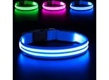 Weesiber Collare Luminoso Per Cani - Led Usb Ricaricabile Per Cani, Cinturino Regolabile Impermeabile 3 Modalità Cani Di Piccola Media Grande Taglia (Blu, S)