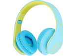 Cuffie Senza Fili Powerlocus P2 Per Bambini (Blu-Verde)
