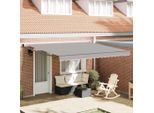 Vidaxl Tenda Da Sole Retrattile Grigio Chiaro 400 X 300 Cm