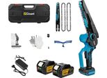 Motosega Elettrica, Motore Brushless, Barra Di Guida Da 8 Pollici, 2 Batterie