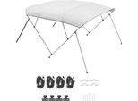 Succebuy Bimini Top Barca Protezione Solare Grigio Chiaro 4 Archi 185-198 Cm