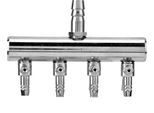 Distributore D'aria In Acciaio Inox A 4 Pieghe, Da 8 Mm A 4 Mm Per Acquario, Con Valvola Di Controllo Del Flusso, 7,7 Cm