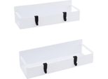 2PCS Scaffale Magnetico Delle Spezie Per Il Frigorifero Forte Scaffale Magnetico Con 4 Ganci Rimovibili Per La Tenuta Di Barattoli Di Spezie Bottiglia Frigorifero Organizzatore Di Stoccaggio Bianco