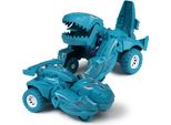 Dinosauro Trasformando Auto Realistica Deformazione Inerziale Scooter Toddlers Bambini Giocattolo Regalo Ciano