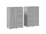 Syfax™ Credenze 2 Pz Grigio Sonoma 60X31X84 Cm In Legno Multistrato