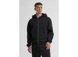 Felpa Con Cappuccio Urban Classics Fluffy Zip Da Uomo, Nero - S