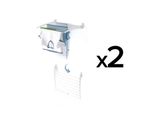 2X Stendibiancheria Pieghevole Per Montaggio A Parete, Asciugatrice Per Piccoli Spazi - Foxydry Fold Down 60 Cm Bianco