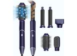 Airstyler 5In1 Con Asciugacapelli A 60.000 Giri/Minuto Arricciacapelli Multifunzionale Ad Aria Calda Spazzola Rotonda Per Asciugacapelli Spazzola Ad Aria Calda Styler Per Capelli Spazzola Per Arricciare Spazzola Per Phon