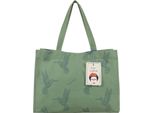 Fritzi Aus PreußEn Borsa A Tracolla Fritzi X Frida Kahlo Easy01 Limited Kolibri Canvas Shopper Green Verde