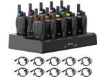 Radio Retevis H777H, Radio Con Schermo, Walkie Talkie Con Caricatore 10 In 1, Radio Pmr Senza Licenza Con Auricolare, Radio