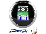 Display Multifunzione, 85 Mm Giri/Minuto, Temperatura, Pressione Olio, Livello Carburante, Per Auto, Moto Fuoribordo, Quadrante Nero