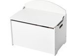 Succebuy Panca Per Bambini Con Portaoggetti In Legno, Portagiochi Con Schienale E Cerniera Di Sicurezza, Contenitore Per La Camera Dei Bambini, Il Soggiorno O Il Corridoio, 597 X 368 X 545 Mm, Bianco