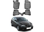 2008-2017 Seat Ibiza Tappetini Tpe Nero 4 Pz
