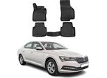 2015-2021 Skoda Superb Tappetini Tpe Nero 4 Pz