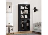 Vidaxl Credenza 2 Pezzi In Materiale A Base Di Legno Effetto Rovere Nero