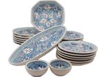 Servizio Cena Orientale Marocchino Turchese - 6 Persone
