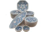 Servizio Da Tavola Orientale Marocchino Turchese - 8 Persone