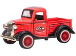 Lega Tirare Indietro Auto Giocattolo Pickup Camion Modello Diecast Suono Luce Veicolo Giocattolo (Rosso)