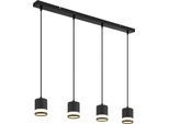 Lampada A Sospensione A Led, Nera, Regolabile, H 120 Cm