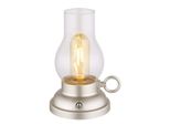 Lampada Da Tavolo A Led, Ambra, Touch Dimmer, Batteria Ricaricabile, H 17,5 Cm