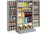 Armadio Multiuso Costway, Dispensa, Armadio Con 6 Ripiani Regolabili Armadio Da Cucina Per Sala Da Pranzo, Soggiorno (Verde)