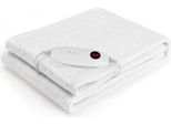 Riscaldatore Elettrico Sottocoperta - EU-MP2410 - 150 X 80 Cm - 100 W - 6 Impostazioni Di Calore - Spegnimento Automatico Di 8 Ore - Spina Ue - Cotone - Bianco