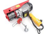 Paranco Elettrico A Fune - Argano - 1300 W - 220 V 50 Hz - Capacità Di Carico 400/800 Kg - Cavo Ø 5 Mm - IP40 - Rosso
